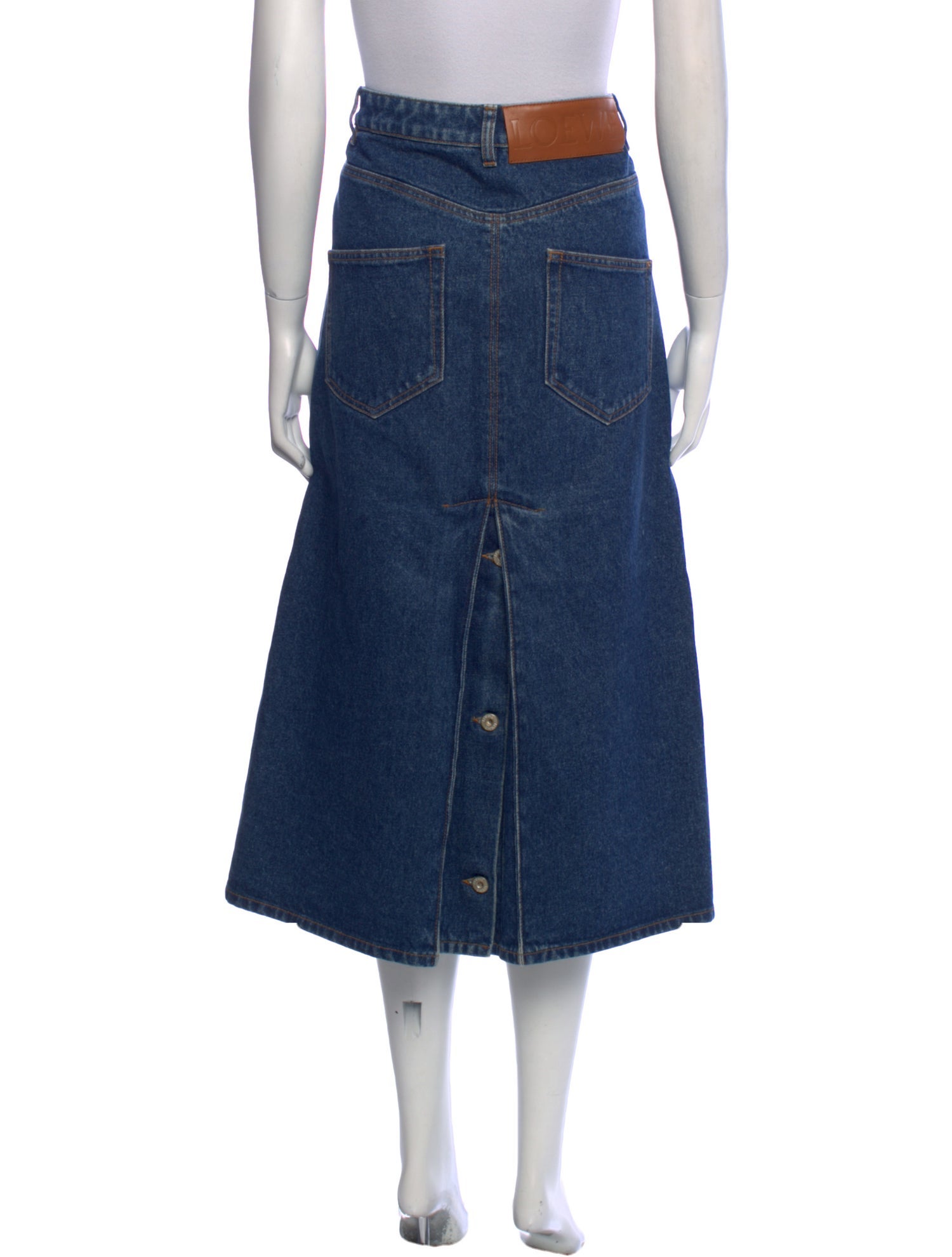 Loewe Cutout Accent Midi Length Skirt